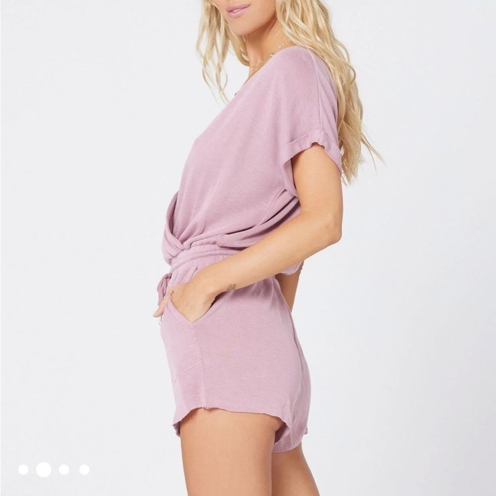 L*Space dusty Pink great escape romper size small new with tags